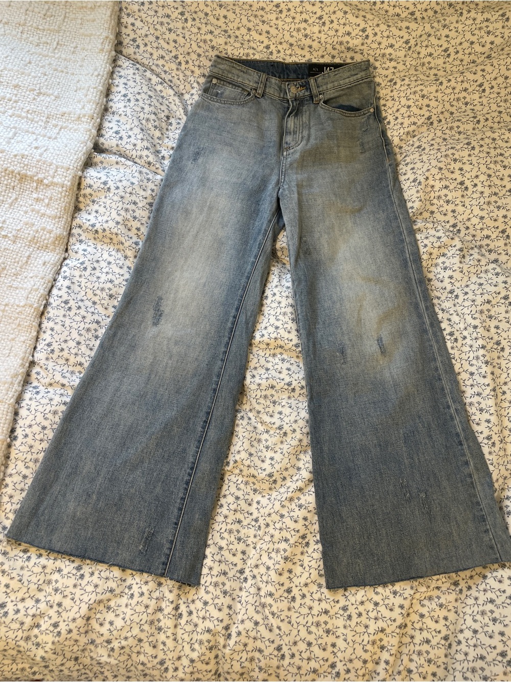Armani Exchange Super Wide Leg Women’s Jeans - Light Blue Wash